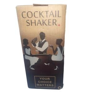 Cocktail Shaker by BARVIVO, 5 Piece Set, Jigger, Pourers, Cocktail Shaker